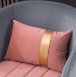 Ghế sofa đơn bọc vải nhung phối màu độc đáo chất liệu cao cấp