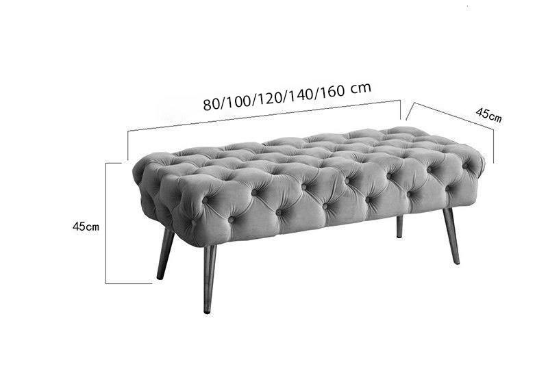 Ghế đôn dài sofa đệm nhung cao cấp JD319