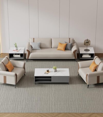 Sofa dài trang trí phòng khách hiện đại SKM040