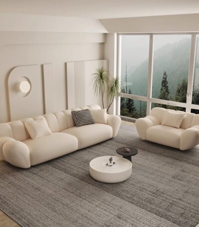 Sofa nỉ nhung đám mây Marshmallow hiện đại SNX643