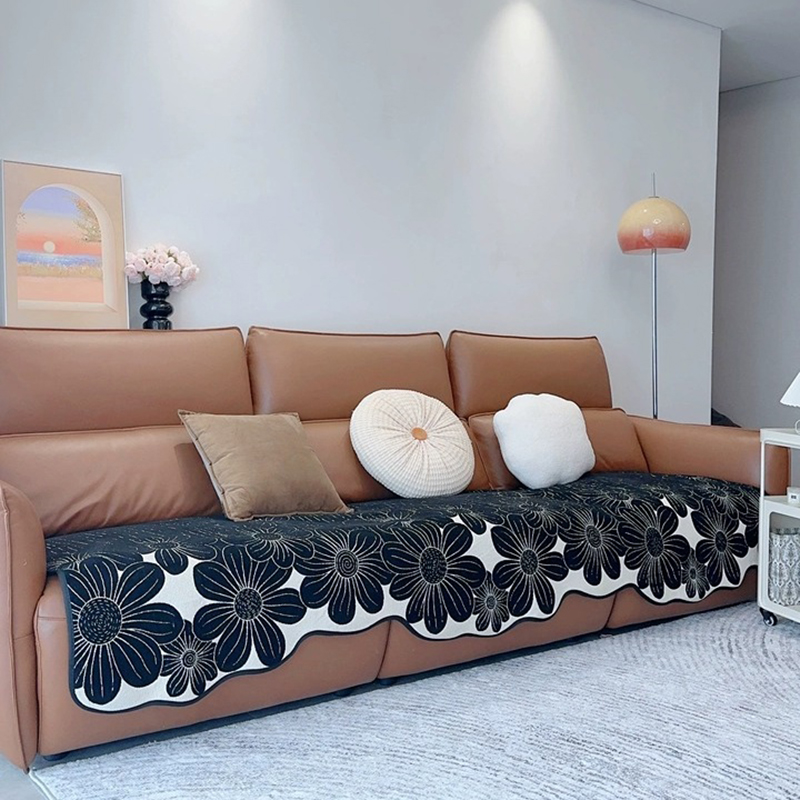 Bọc ghế sofa chống trượt dệt hoa kiểu Pháp QH281