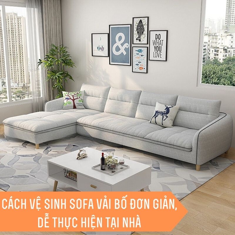 Cách vệ sinh sofa vải bố đơn giản