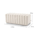 Đôn sofa đuôi giường gợn sóng vải Boucle kiểu Ý FJ846