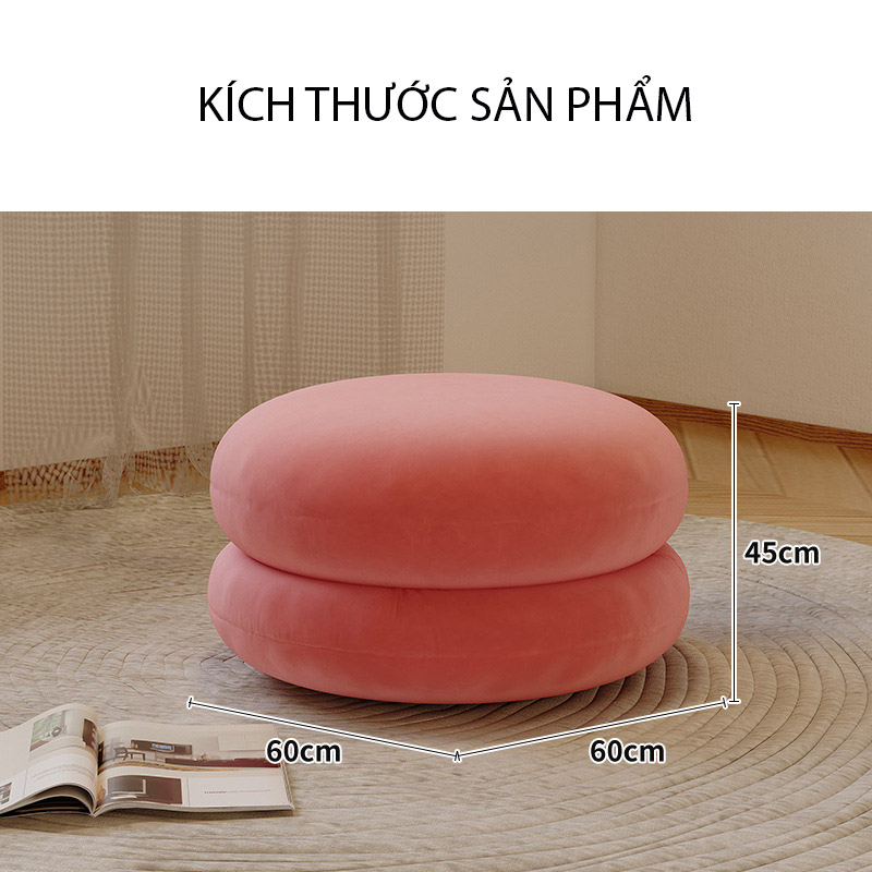 Đôn sofa phòng khách hình bánh Macaron FJ490 