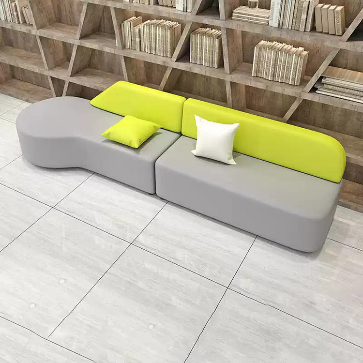 Sofa dài đặt sảnh chờ lối đi phòng giải trí bằng da BG066