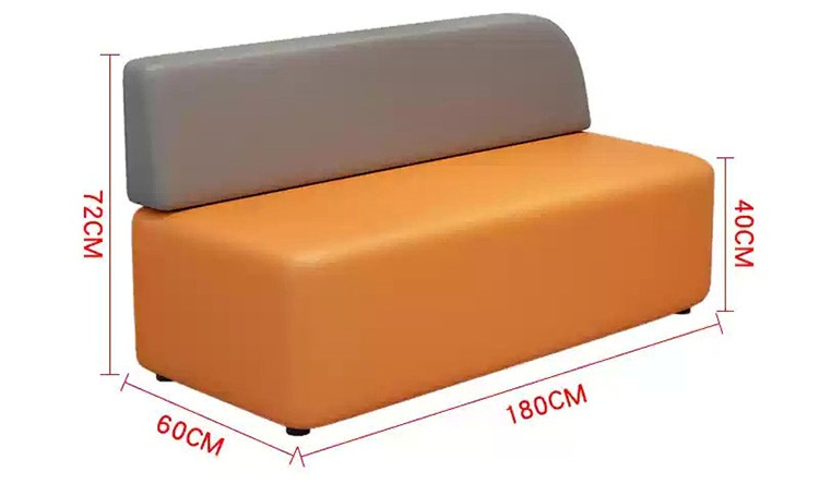 Sofa dài đặt sảnh chờ lối đi phòng giải trí bằng da BG066