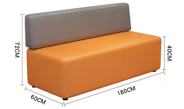 Sofa dài đặt sảnh chờ lối đi phòng giải trí bằng da BG066