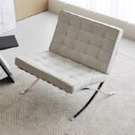 Sofa đơn Barcelona thư giãn bọc da thật EH155