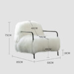 Sofa đơn lông xù thư giãn trang trí luxury MM272