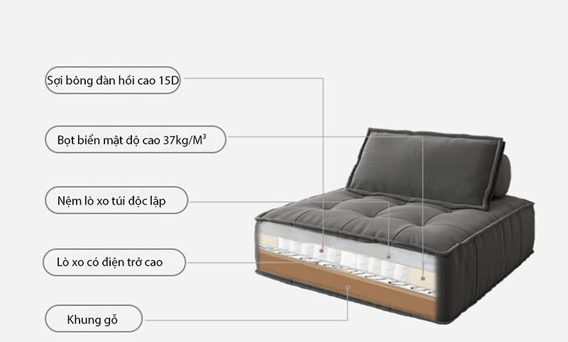 Sofa lười phòng khách hình vuông cao cấp FJ956