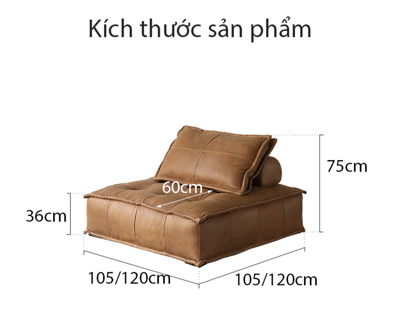 Sofa lười phòng khách hình vuông cao cấp FJ956