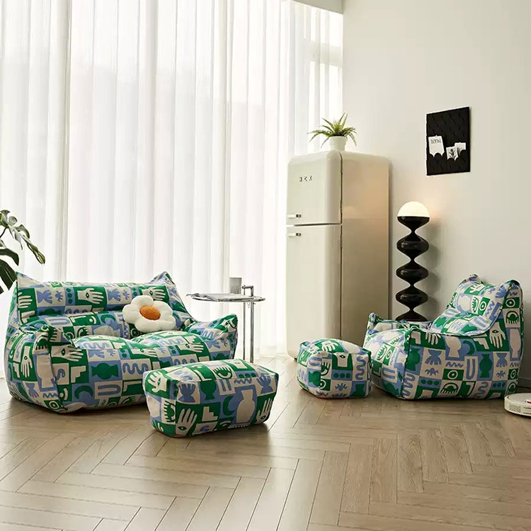 Sofa lười thư giãn hạt xốp họa tiết Graffiti DO203