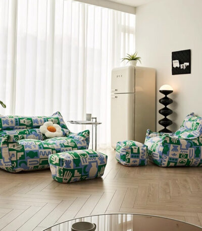 Sofa lười thư giãn hạt xốp họa tiết Graffiti DO203