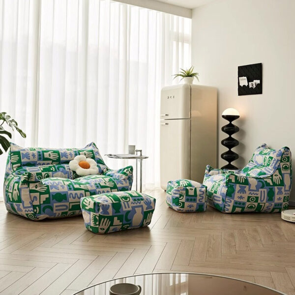 Sofa lười thư giãn hạt xốp họa tiết Graffiti DO203