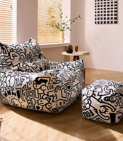 Sofa lười tựa lưng thư giãn style Doodle Art DO89