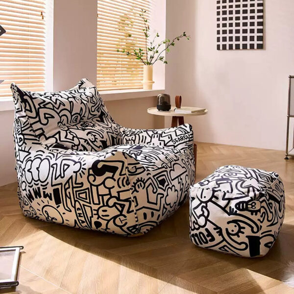 Sofa lười tựa lưng thư giãn style Doodle Art DO89