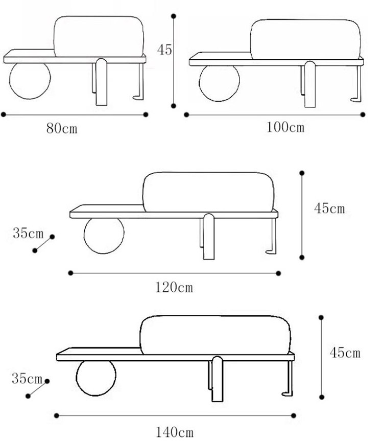 Sofa thay giày hành lang lối đi phong cách Nordic FJ854