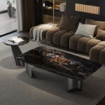 Bàn sofa mặt đá hình chữ nhật sang trọng SLJ950