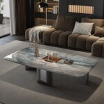 Bàn sofa mặt đá hình chữ nhật sang trọng SLJ950