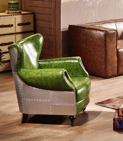 Ghế Armchair bọc da kiểu dáng Industrial FS2257