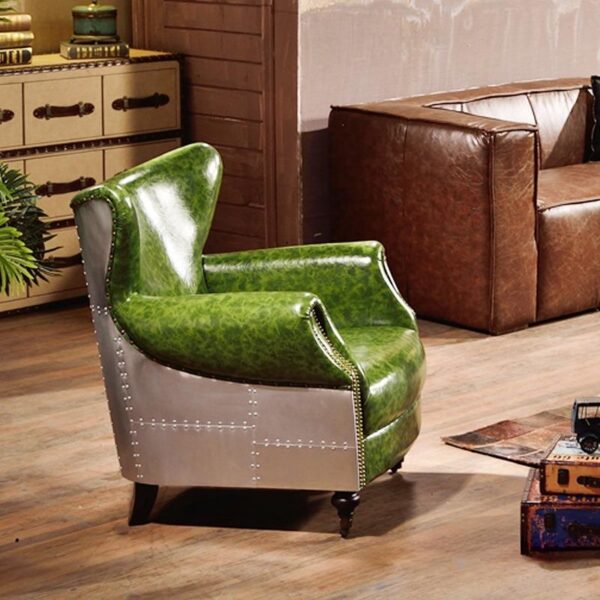 Ghế Armchair bọc da kiểu dáng Industrial FS2257