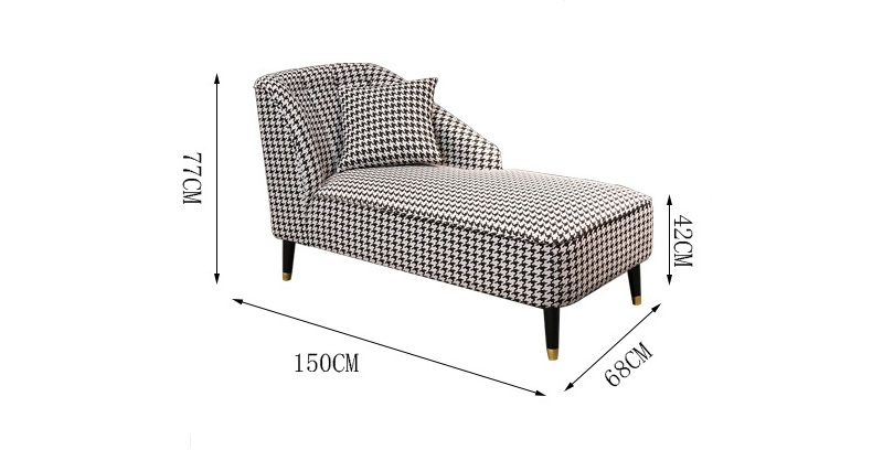 Ghế sofa phòng ngủ họa tiết Houndstooth FQ9098