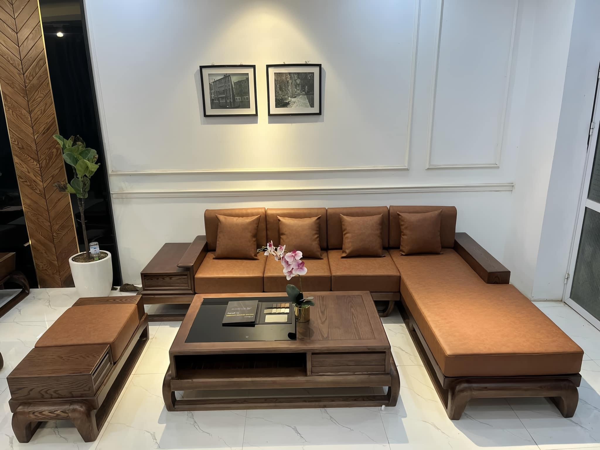 kích thước sofa gỗ chữ L