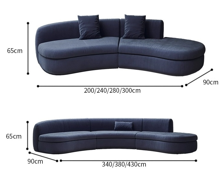 Sofa băng cong sang trọng hiện đại FQ7971