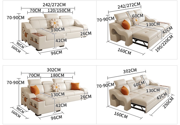 Sofa bed cao cấp tiện nghi sang trọng JES567