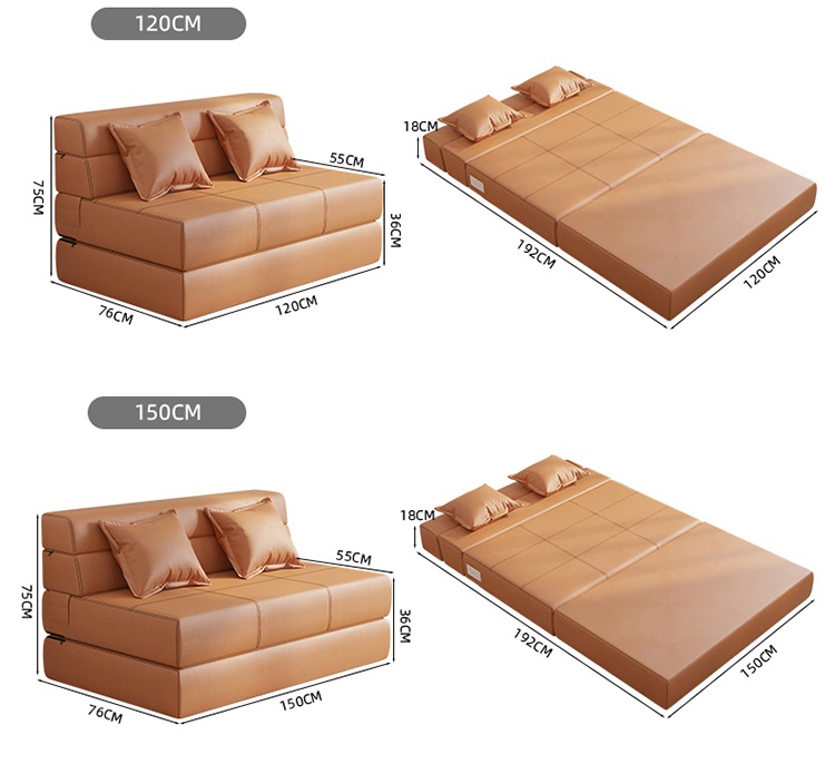 Sofa bed Tatami bọc vải nhiều màu ấn tượng HK5388