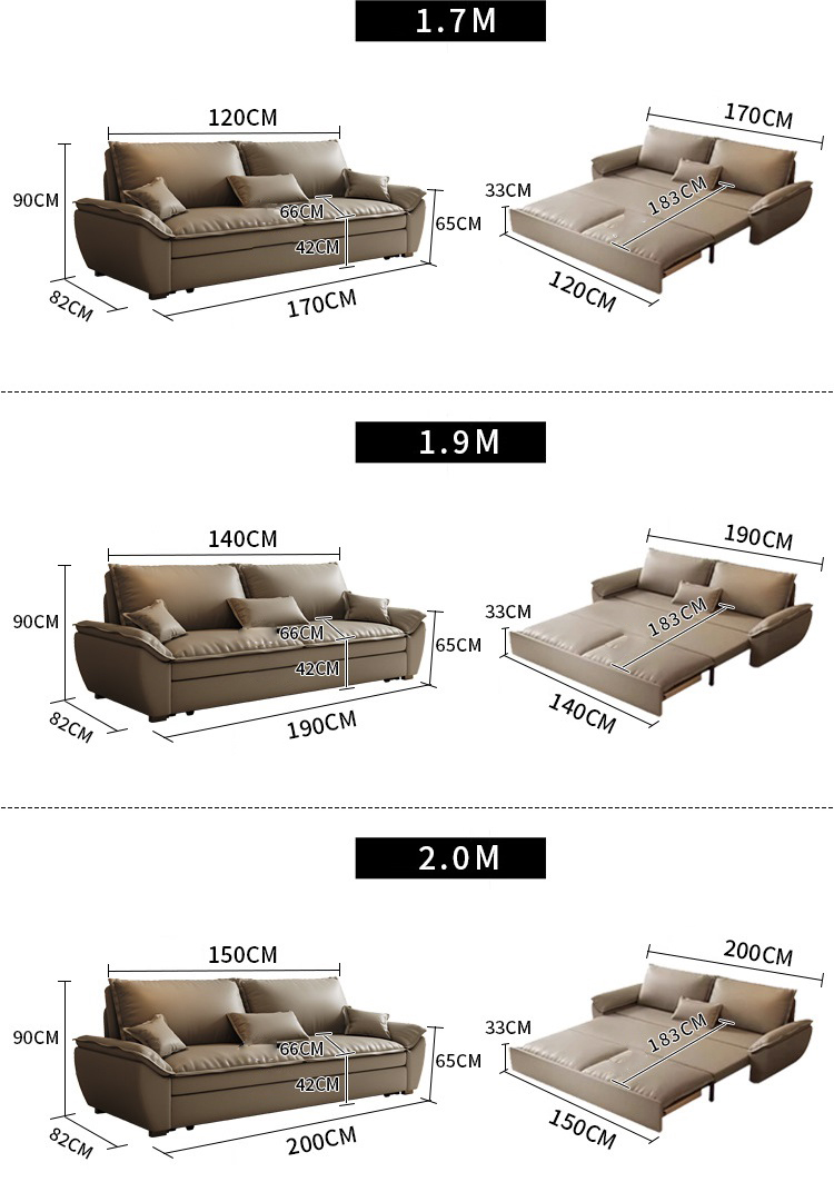 Sofa bed tích hợp ngăn lưu trữ thông minh JES415