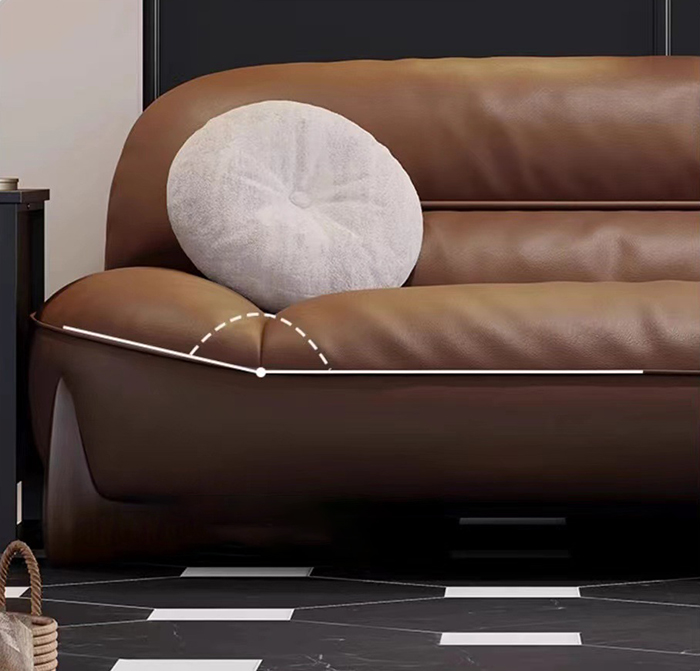 Sofa bọc da cao cấp kiểu Ý sang trọng XR9445