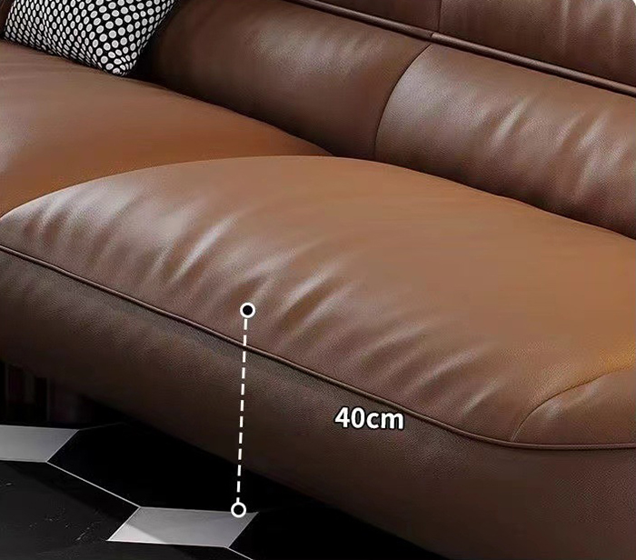 Sofa bọc da cao cấp kiểu Ý sang trọng XR9445