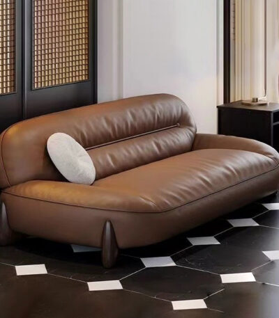 Sofa bọc da cao cấp kiểu Ý sang trọng XR9445