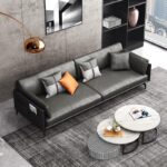 Sofa bọc da sang trọng trang trí văn phòng SKM111