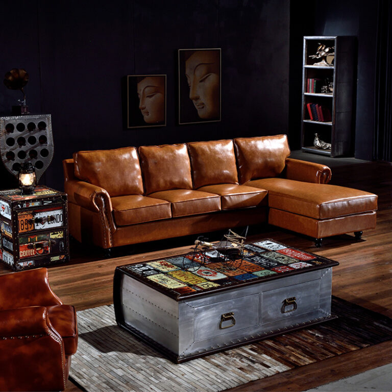 Sofa chữ L phong cách industrial ấn tượng