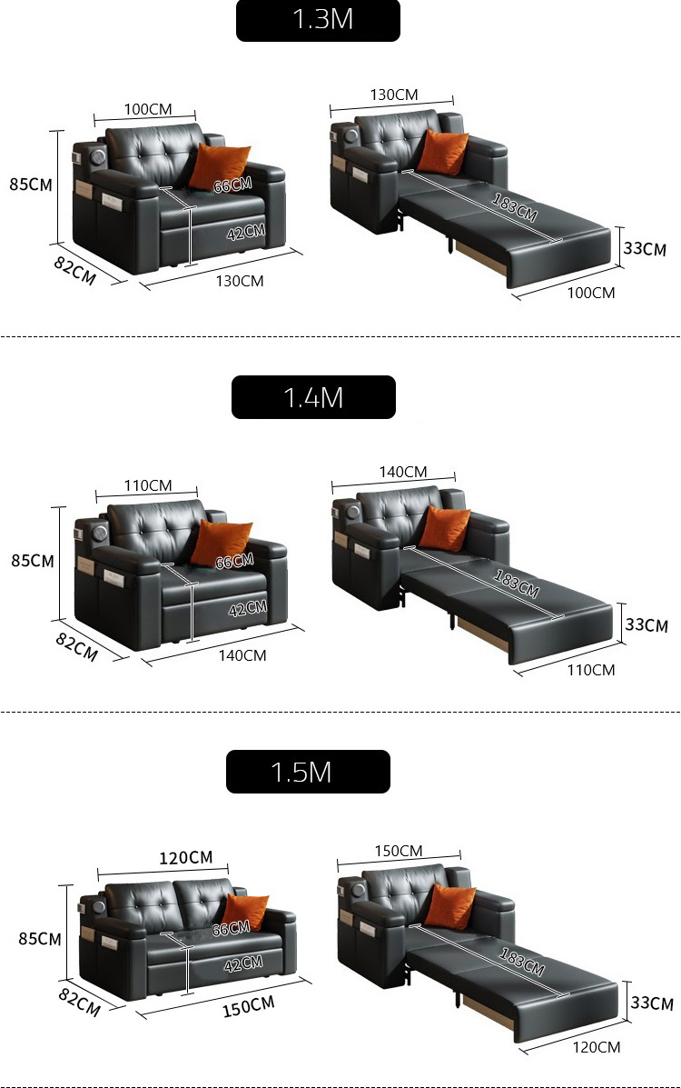 Sofa giường cao cấp đa năng hiện đại JES749