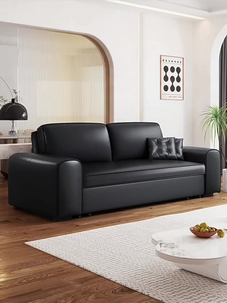 Sofa giường kéo bọc da cao cấp đa năng JES933