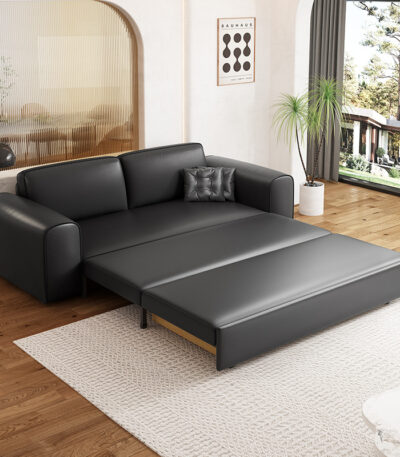 Sofa giường kéo bọc da cao cấp đa năng JES933