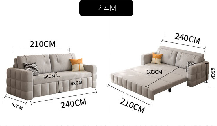 Sofa giường kéo đa năng tích hợp lưu trữ JES857