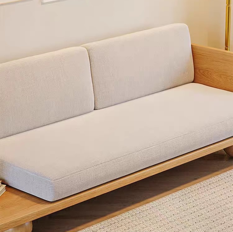 Sofa gỗ đệm vải phong cách Nhật FQ0428