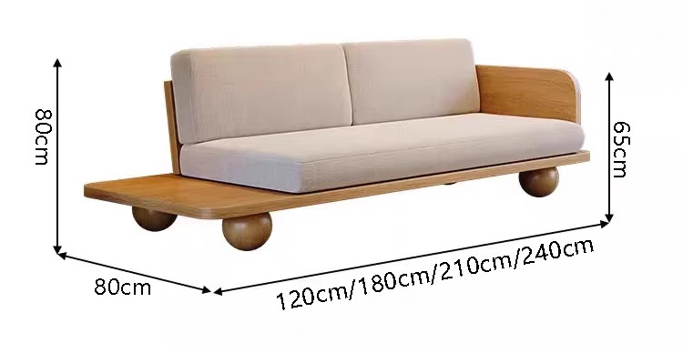 Sofa gỗ đệm vải phong cách Nhật FQ0428