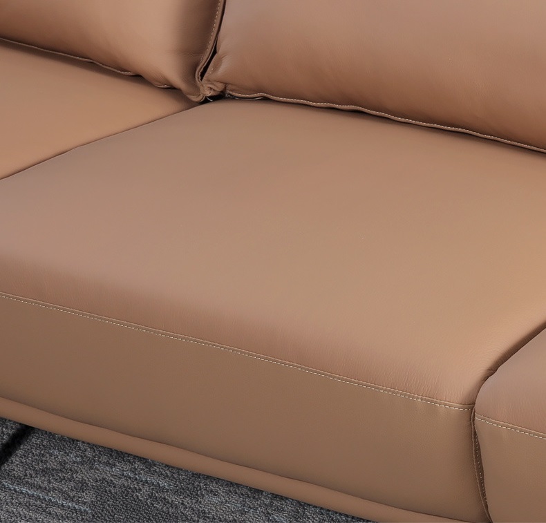 Sofa góc L bọc da tay vịn gập sang trọng FQH625