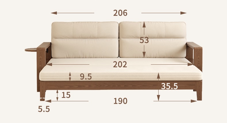 Sofa kết hợp giường khung gỗ cao cấp SF7226