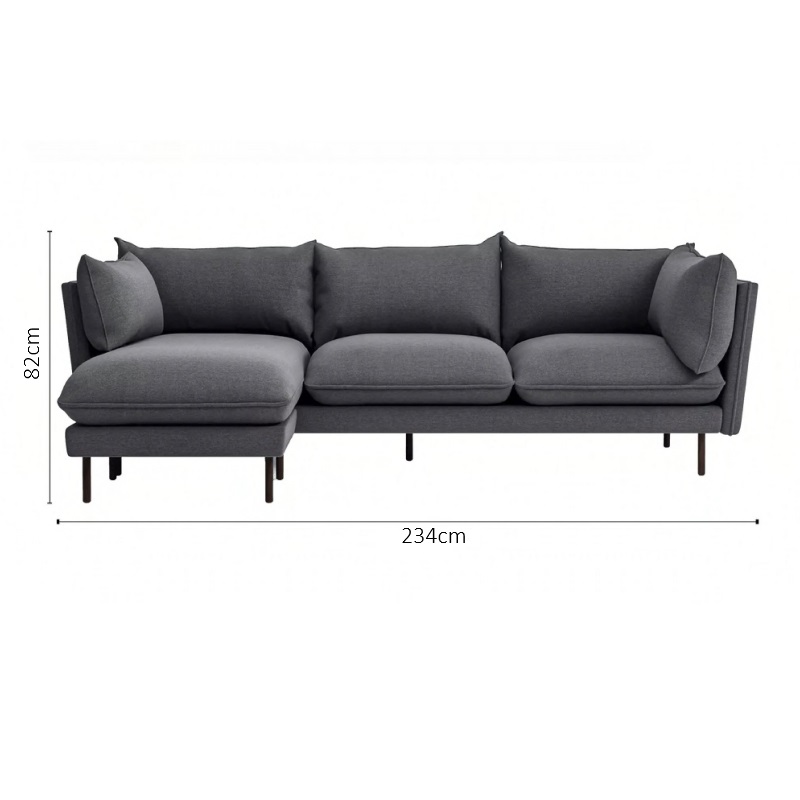 Sofa nỉ nhung trang trí phòng hiện đại S110