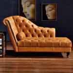 Sofa phòng ngủ bọc da Chesterfield sang trọng FS8790