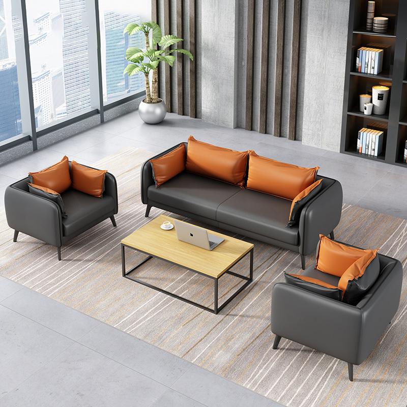 Sofa văn phòng bọc da sang trọng hiện đại SKM262