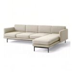 Sofa văng bọc vải lanh màu be hiện đại cao cấp S118