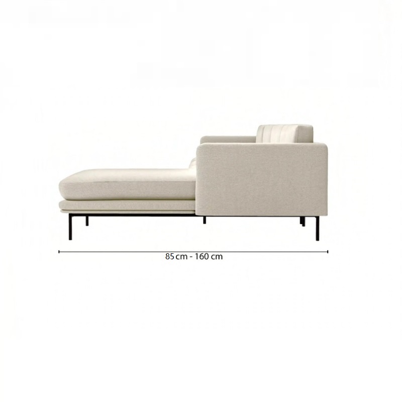 Sofa văng bọc vải lanh màu be hiện đại cao cấp S118