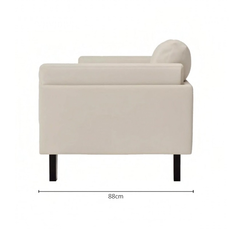 Sofa văng da màu be thanh lịch S102